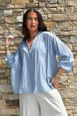 Shayle Indian Cotton Smock Shirt Denim
